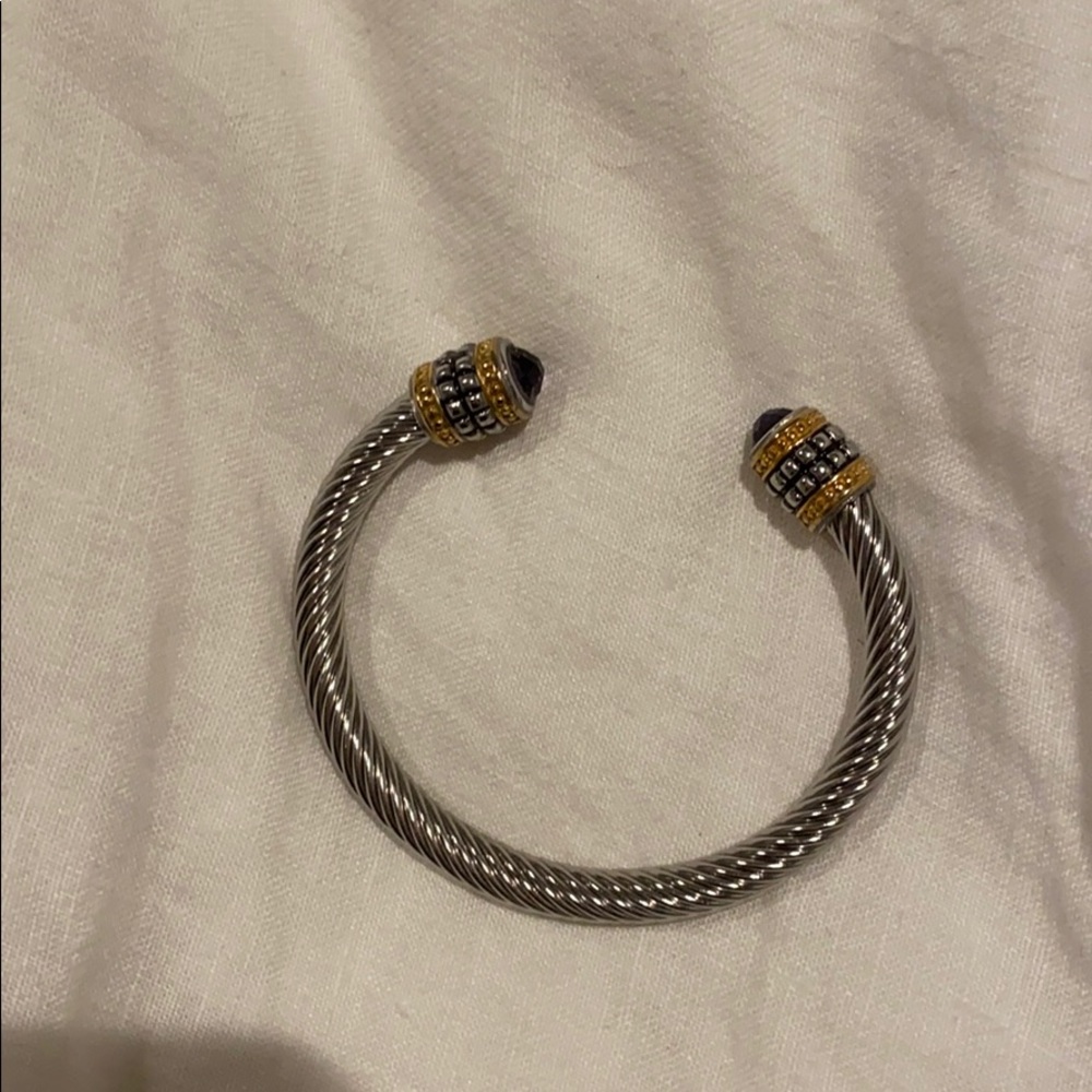 cable amethyst bracelet